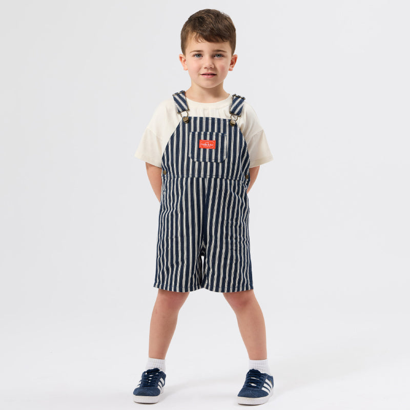Goldie + Ace Burton Overalls - Railroad Stripe