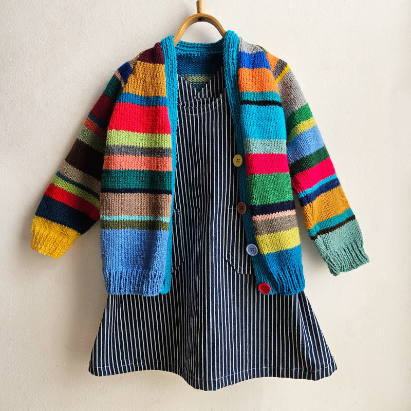Shorties Pinafore - Denim Stripe