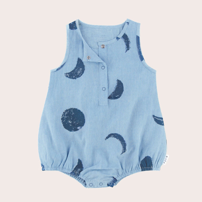 Olive & The Captain Bubble Romper - Blue Moon Chambray