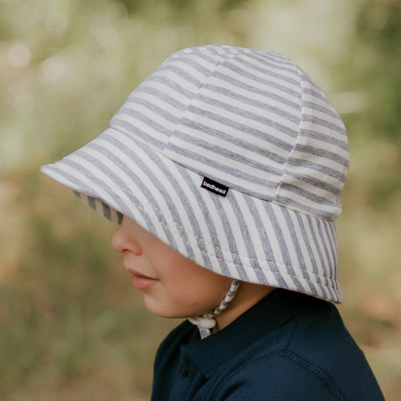 Bedhead Toddler Bucket Hat - Grey Stripe