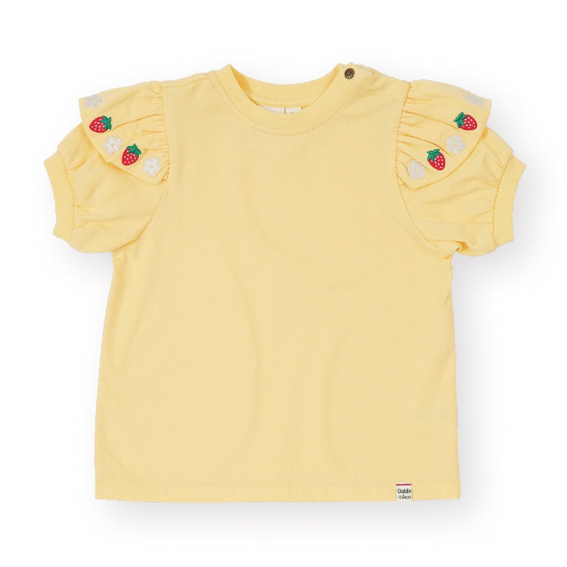 Goldie + Ace Flounce Shoulder Strawberry Top
