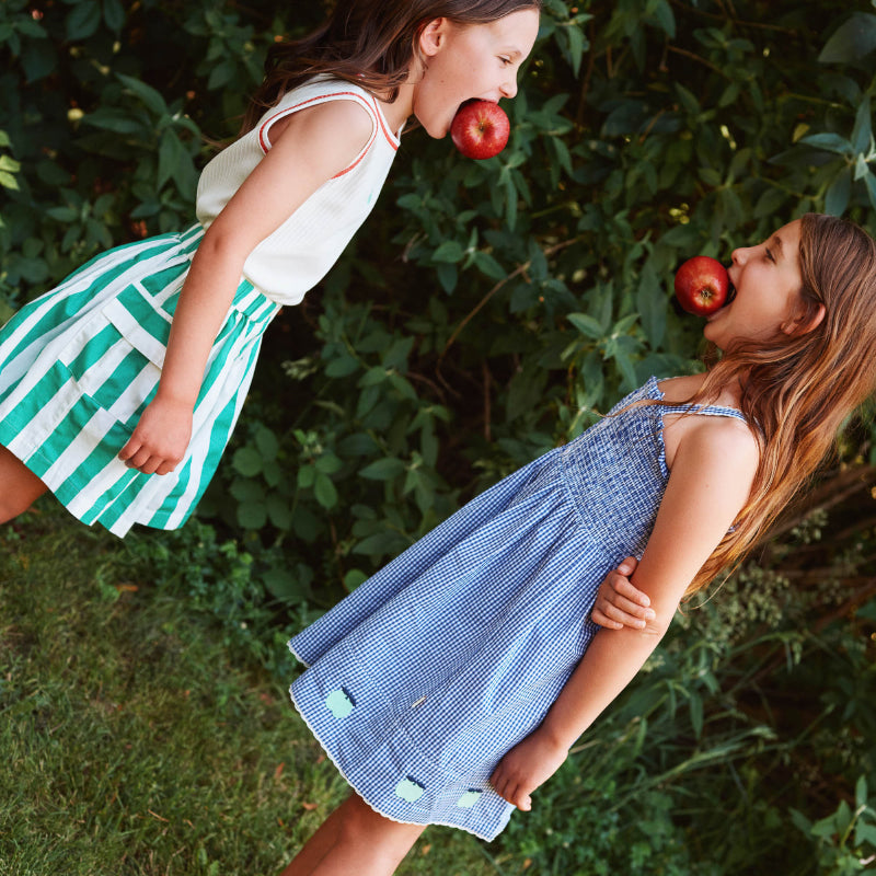 Goldie + Ace Shirred Gingham Apple Dress