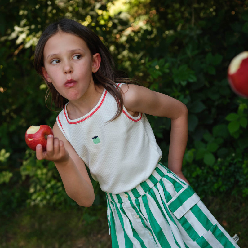 Goldie + Ace Pocket Skirt - Happy Stripe