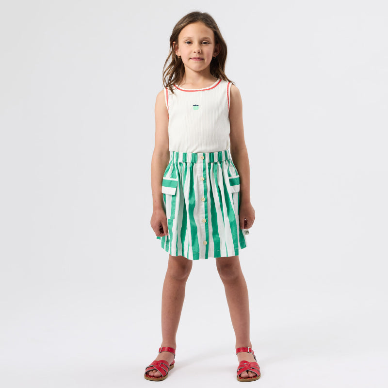 Goldie + Ace Pocket Skirt - Happy Stripe