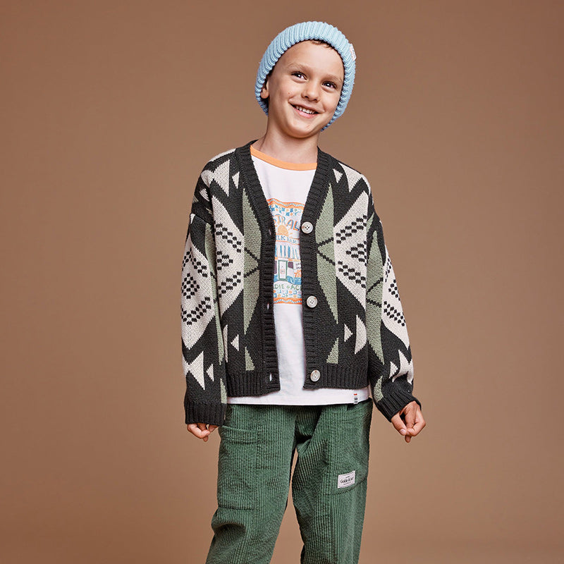 Goldie And Ace Banjo Knit Cardigan - Alpine