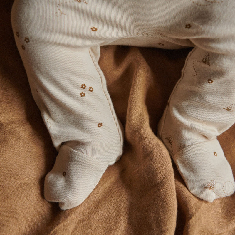 Nature Baby Footed Rompers - Bumble Bee