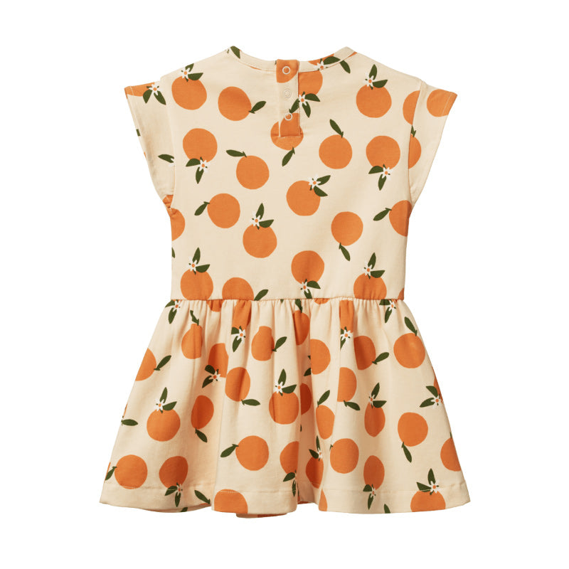 Nature Baby Twirl Dress - Grande Orange Blossom