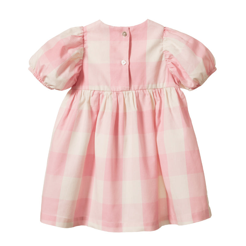 Nature Baby Albertine Dress - Summer Rose Check