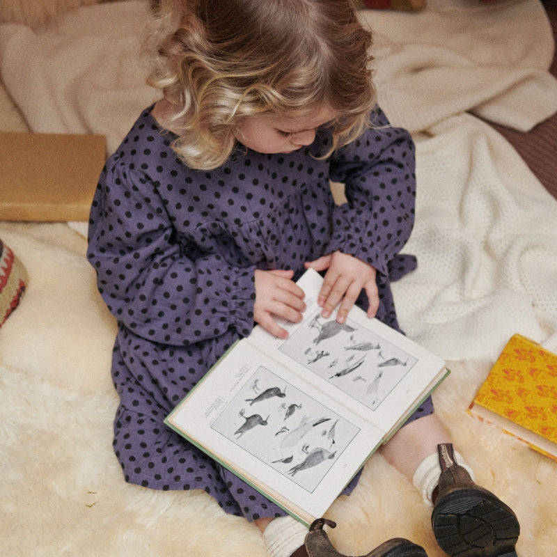 Nature Baby Elliot Dress - Violet Polka Dot