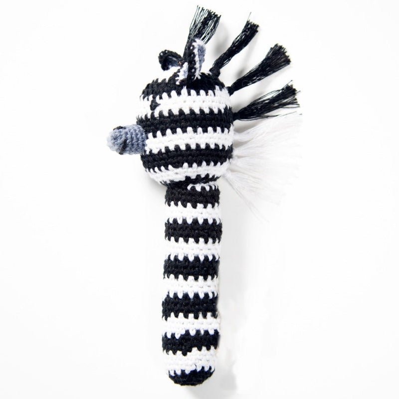 Crochet Rattle Ami - Zebra