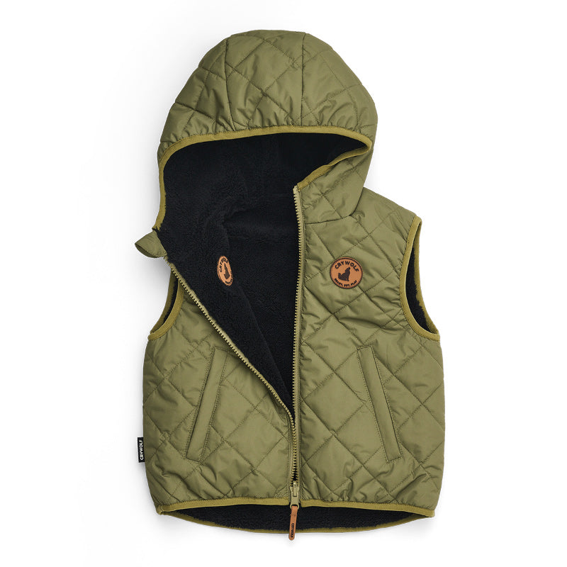 Crywolf Reversible Yeti Vest - Fern/Black