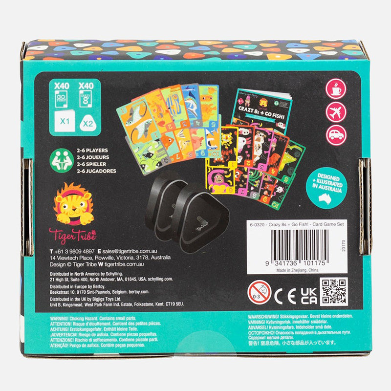 Crazy 8's + Go Fish! - Card Game Set
