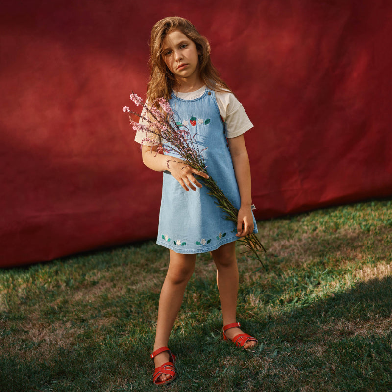 Goldie + Ace Pinafore Dress - Wild Strawberry