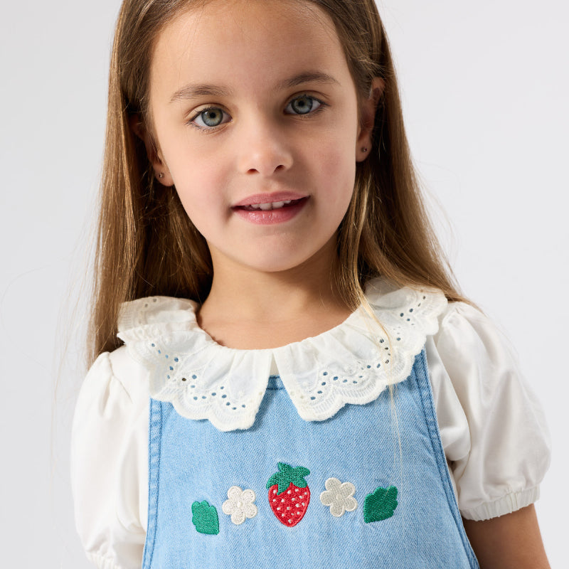 Goldie + Ace Pinafore Dress - Wild Strawberry