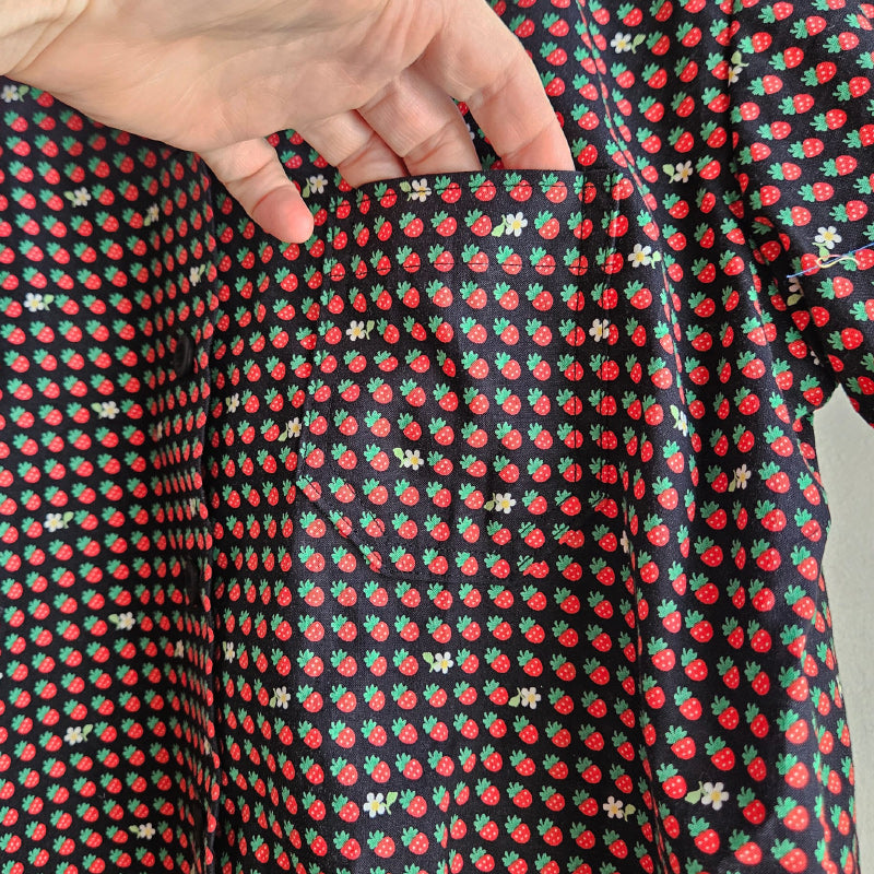 Shorties Disco Shirt - Tiny Strawberries
