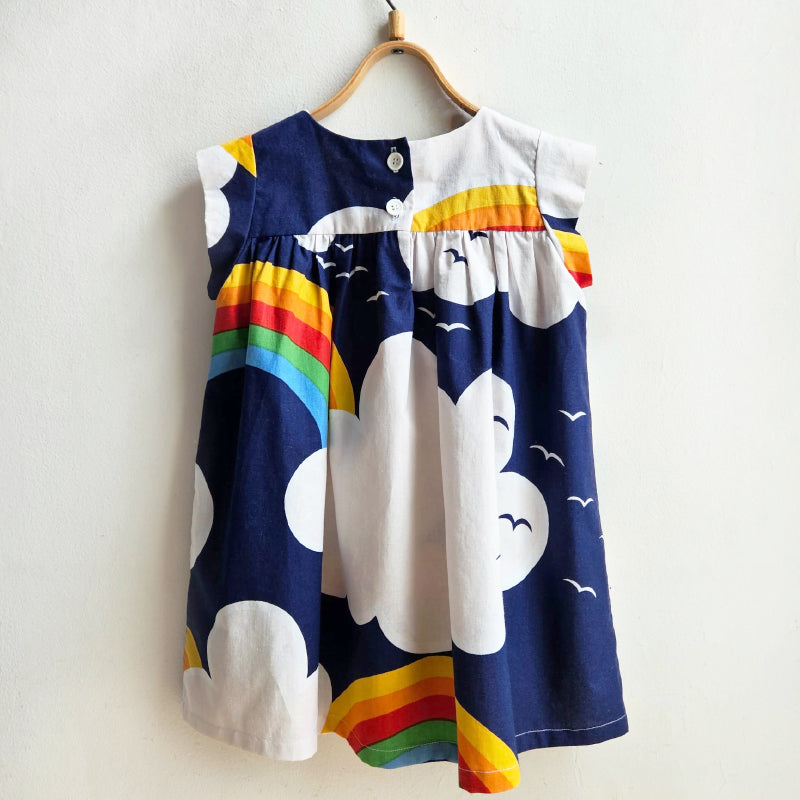 Shorties Rainbows and Clouds Vintage Fabric Dress