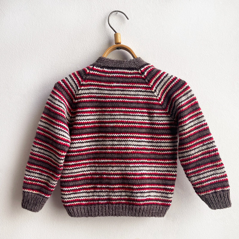 Hand Knit Striped Grandpa Cardigans - No. 6E