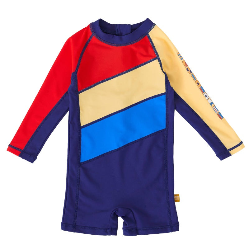 Goldie + Ace Short Leg Swimsuit - Nautical Flag