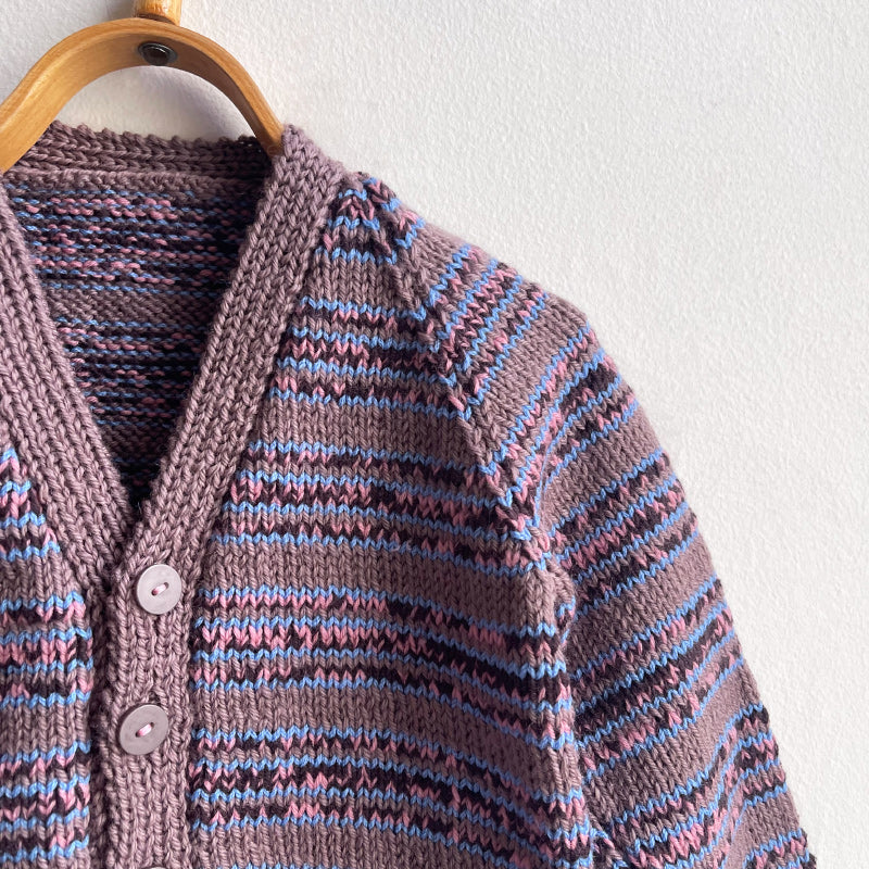 Hand Knit Striped Grandpa Cardigans - No. 9E