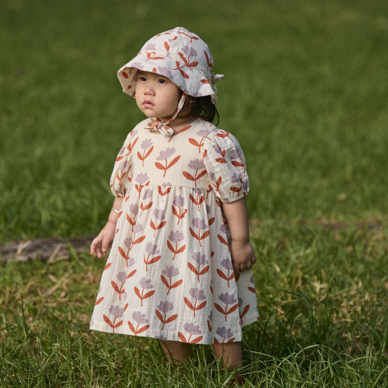 Nature Baby Albertine Dress Muslin - Fleurette