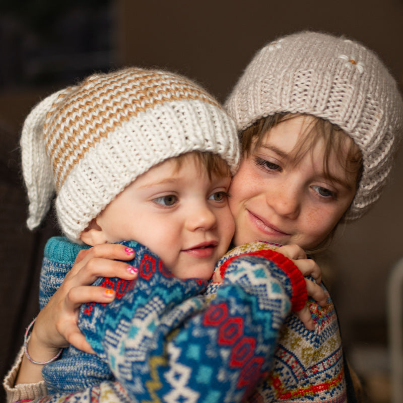 Acorn Flopsy Beanie - Cream/Tan