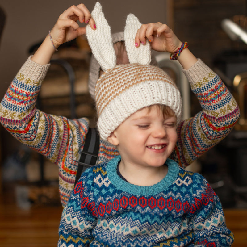 Acorn Flopsy Beanie - Cream/Tan