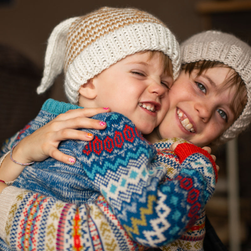 Acorn Flopsy Beanie - Cream/Tan