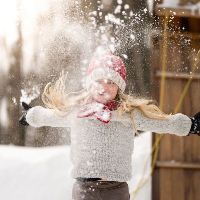 Acorn Cross Over Scarf - Strawberry