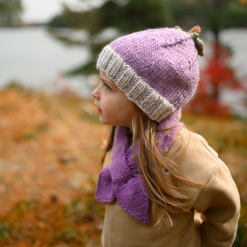 Acorn Grape Beanie - Lilac