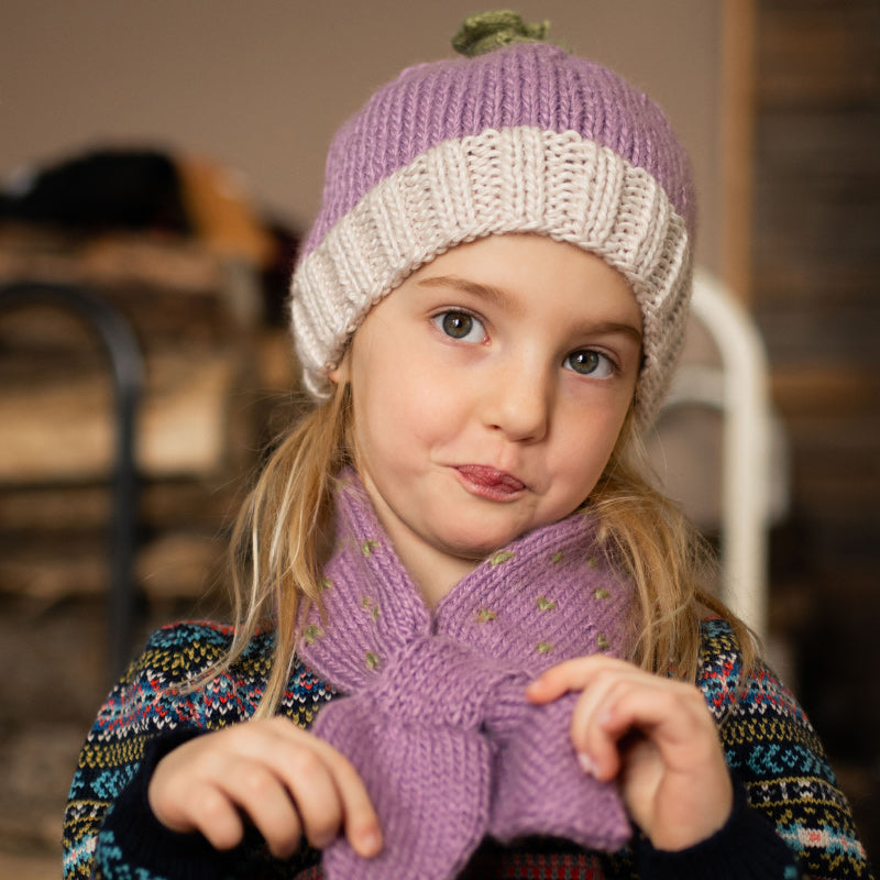 Acorn Grape Beanie - Lilac