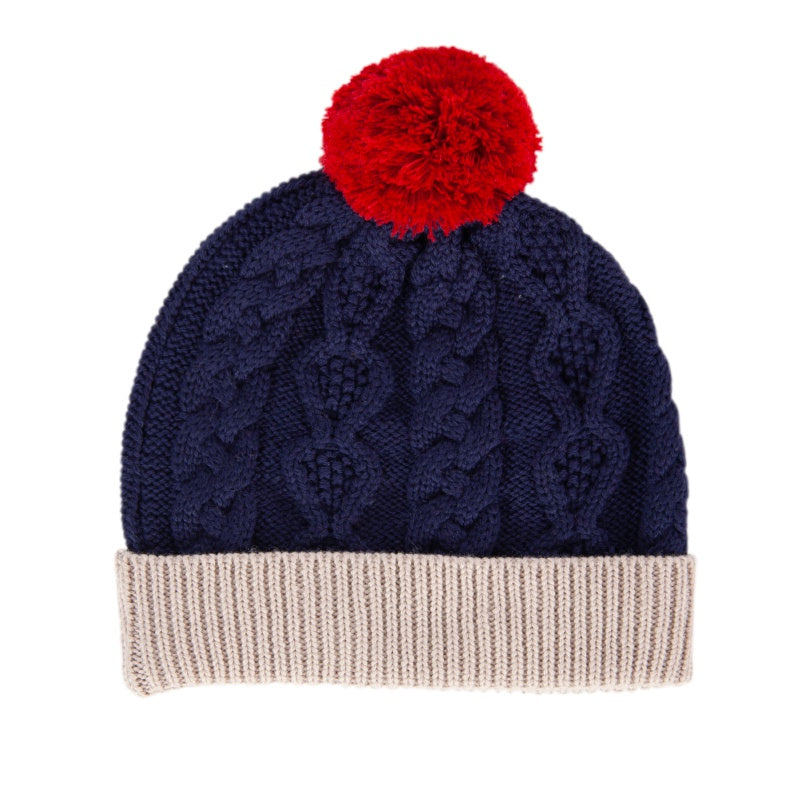 Acorn August Merino Beanie - Navy