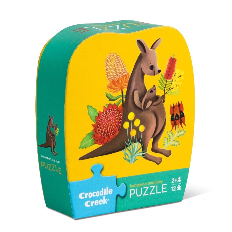 Mini Puzzle 12PC - Kangaroo & Joey