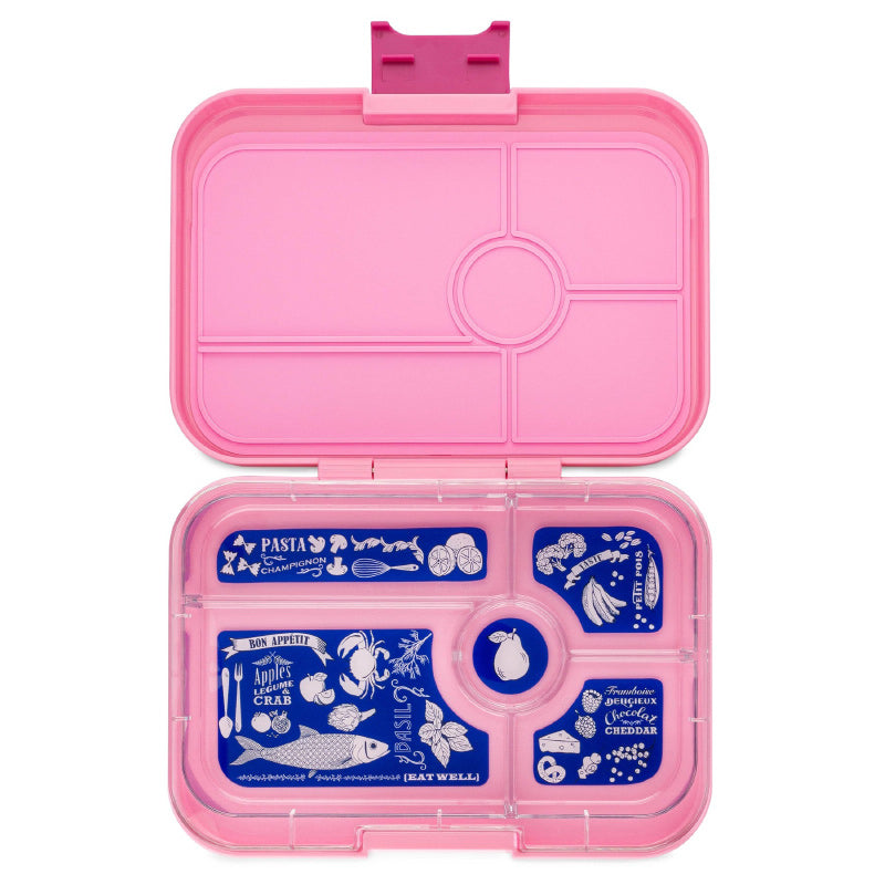 Yumbox Tapas 5C - Capri Pink/Bon Appetit Tray