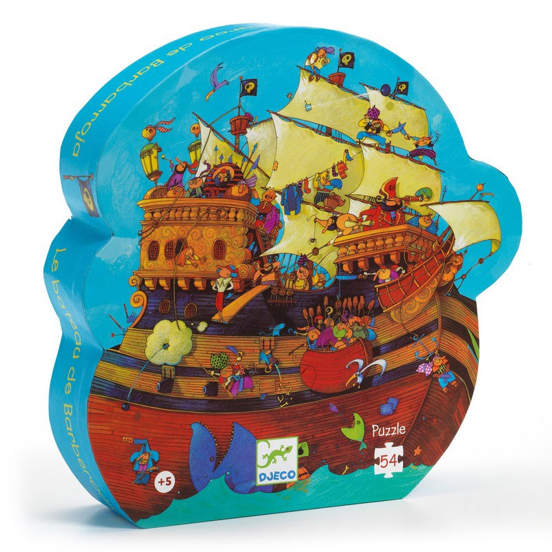 Djeco 54PC Silhouette Puzzle - Barbarossa Boat
