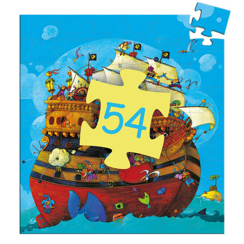 Djeco 54PC Silhouette Puzzle - Barbarossa Boat