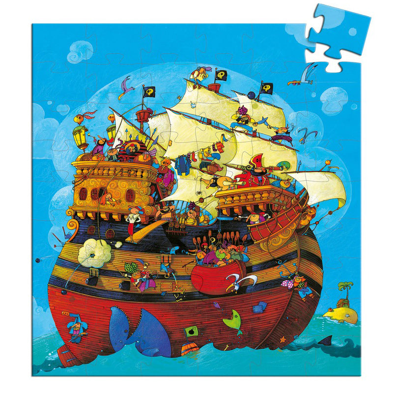 Djeco 54PC Silhouette Puzzle - Barbarossa Boat