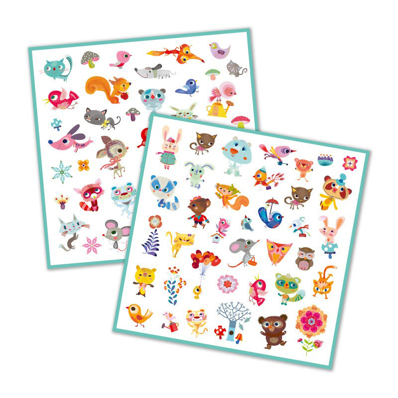 Djeco 160 Stickers - Small Friends