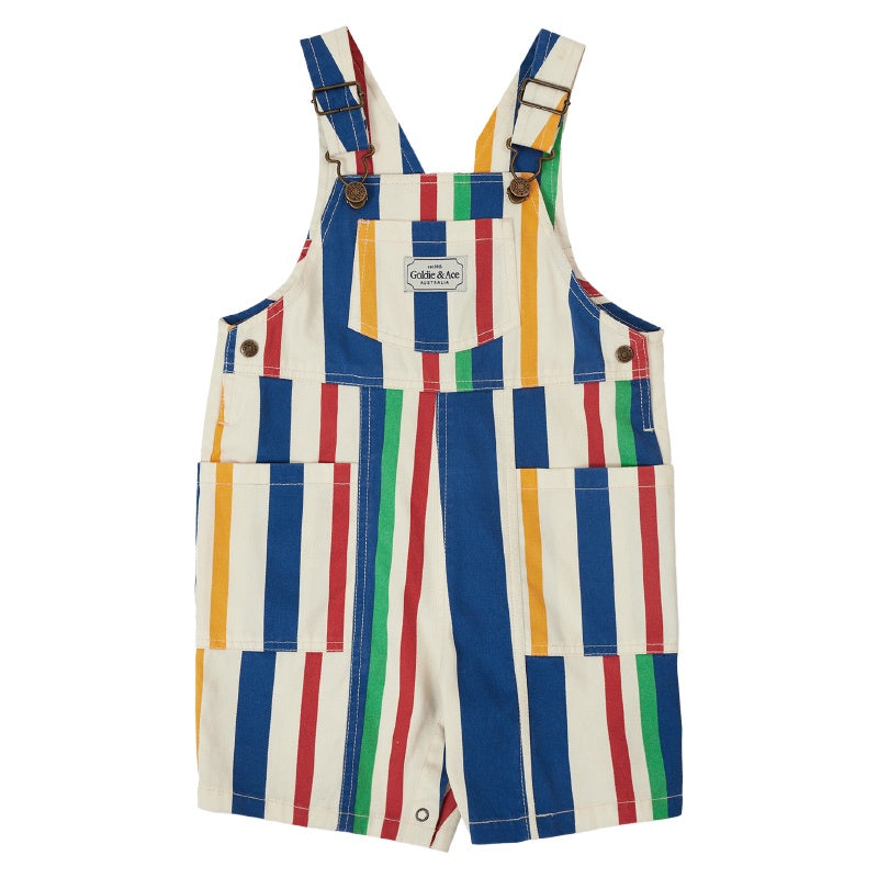 Goldie + Ace James Denim Overalls - 90's Bold Stripe