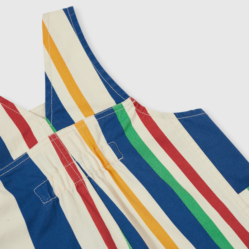 Goldie + Ace James Denim Overalls - 90's Bold Stripe