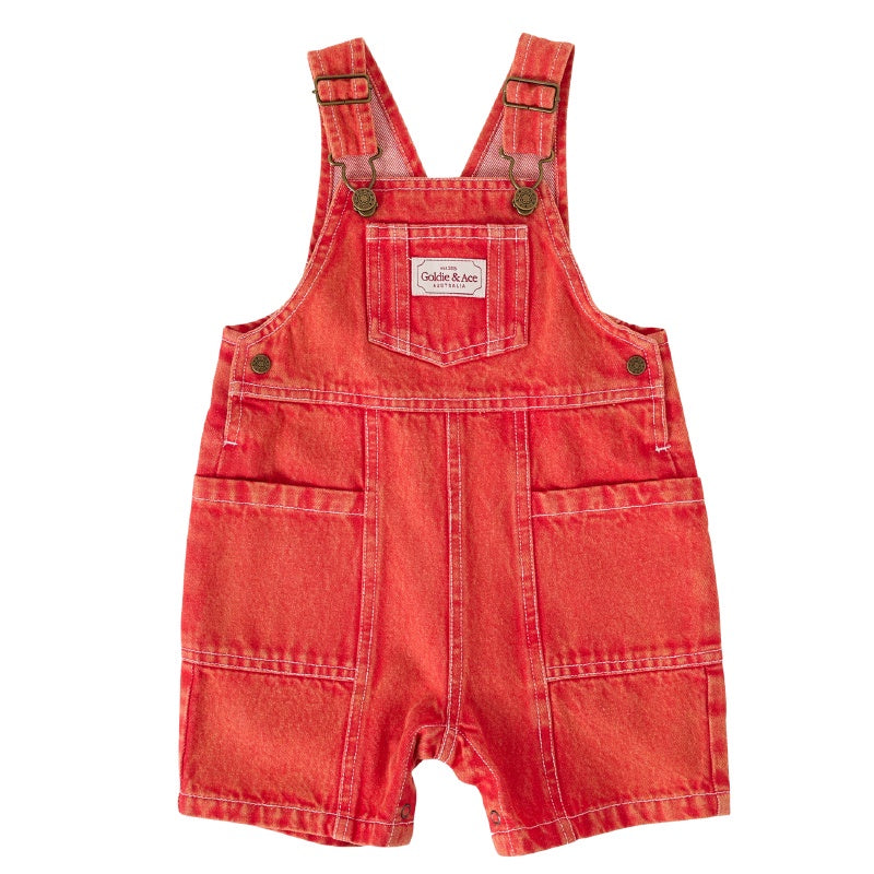 Goldie + Ace James Denim Overalls - Apple Red