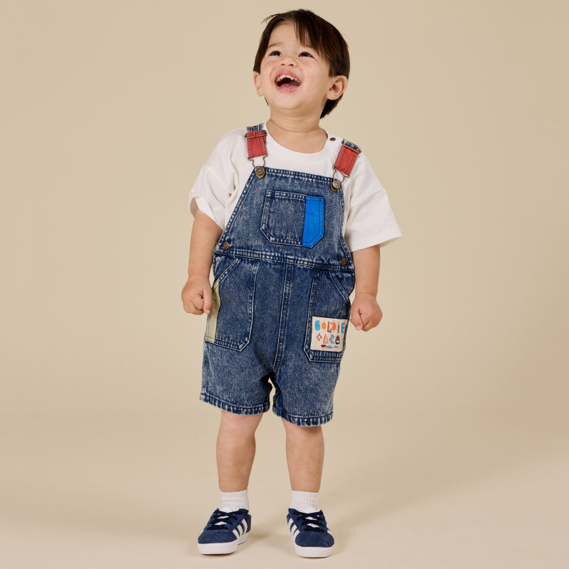 Goldie + Ace Burton Overalls - Primary Pop