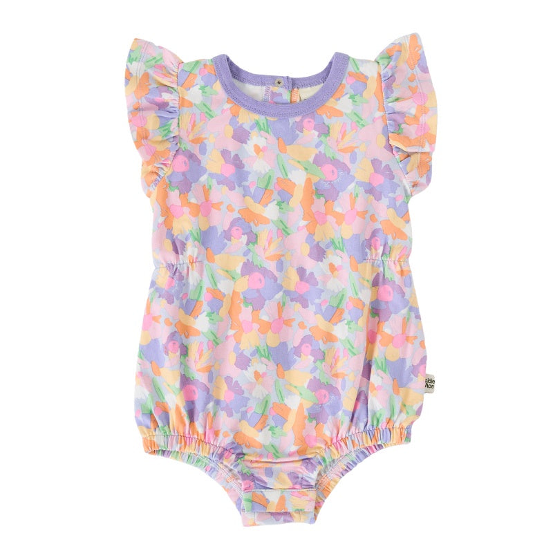Goldie + Ace Frill Bubble Romper - Pastel Bouquet