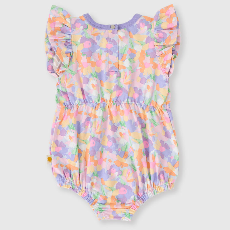 Goldie + Ace Frill Bubble Romper - Pastel Bouquet