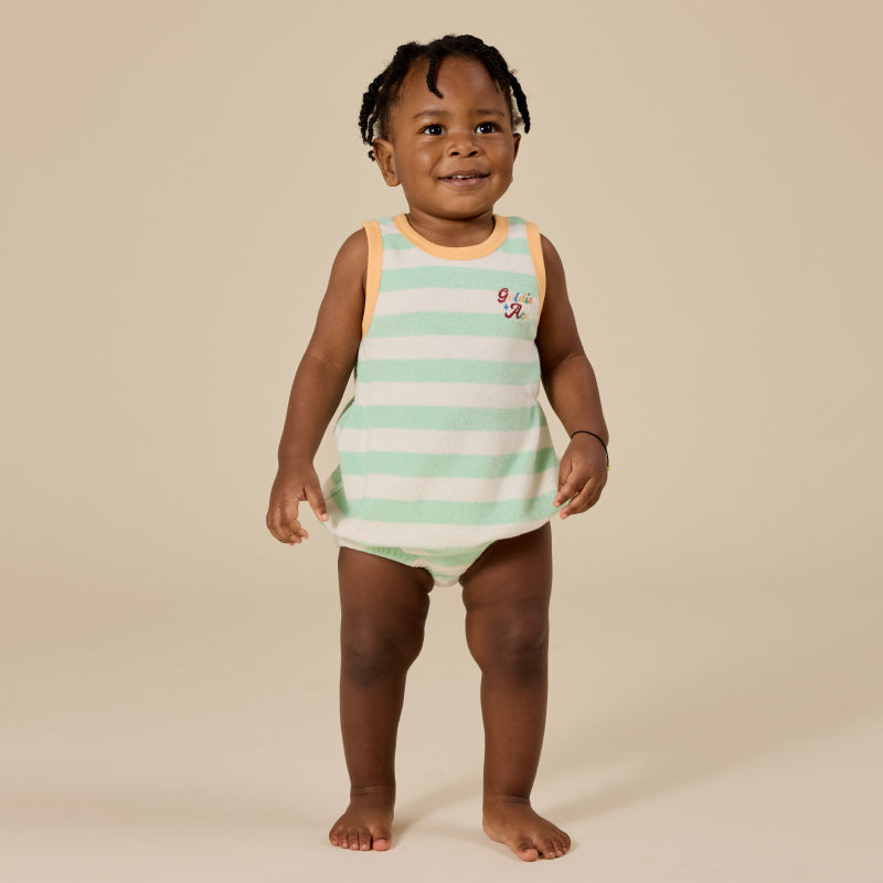 Goldie + Ace Bubble Romper - Peas in a Pod