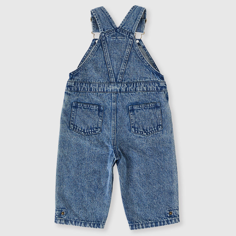 Goldie + Ace Blake Vintage Washed Denim Overalls - Dark Denim