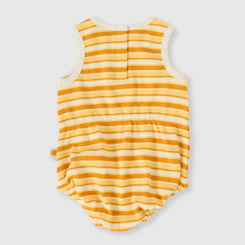Goldie + Ace Bubble Romper - Sunshine Stripe