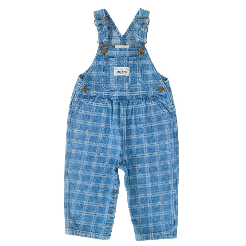 Goldie & Ace Austin Denim Check Overalls