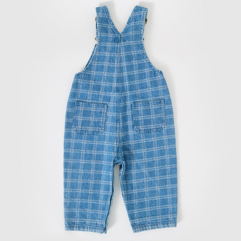 Goldie & Ace Austin Denim Check Overalls