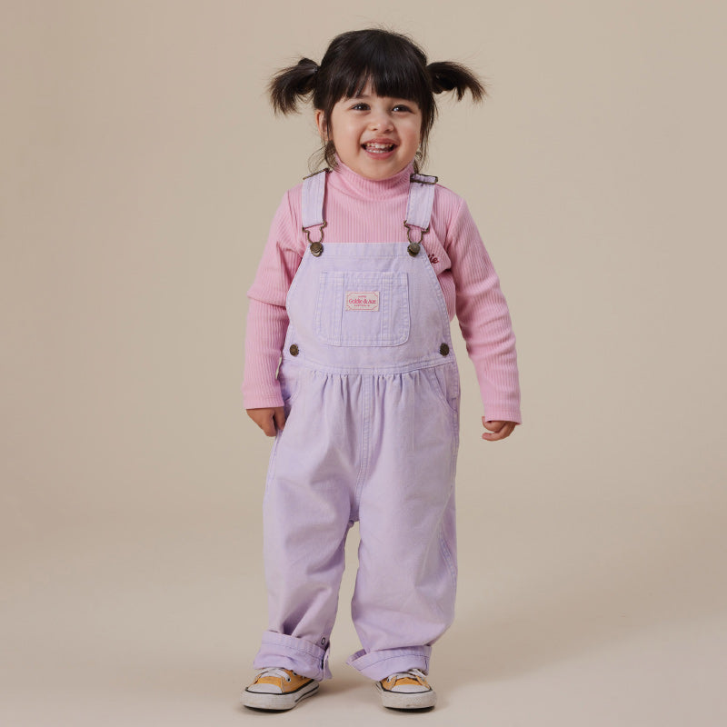 Goldie & Ace Washed Denim Overalls - Mauve