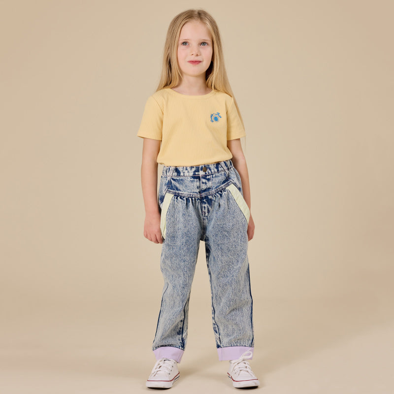 Goldie + Ace Nora Denim Pant - Pastel Pop